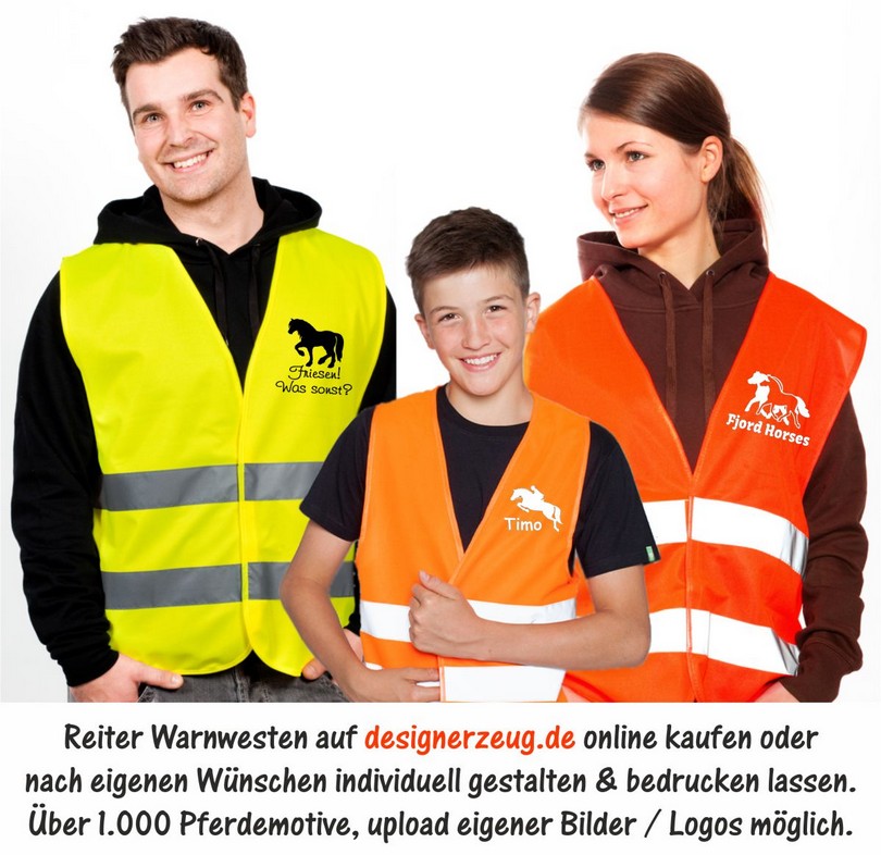 Reiter Warnwesten / Sicherheitswesten für Reiter & Kutschfahrer